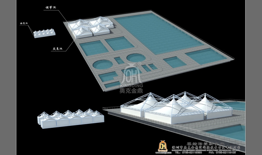 江陰南閘污水處理廠加蓋頂膜結(jié)構(gòu)